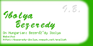 ibolya bezeredy business card